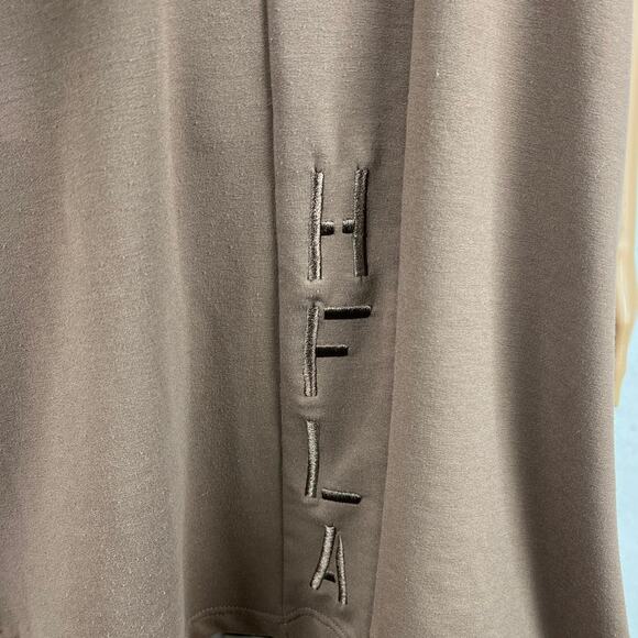 Homme + Femme  LA Unisex Tiered Thick Cotton Embroidered Tee Shirt Tan Size XL - Picture 5 of 10